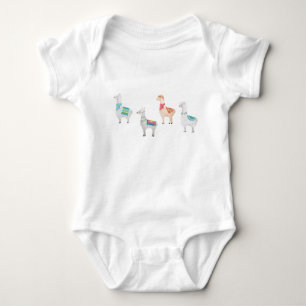 Llamas Not In a Row Baby Bodysuit