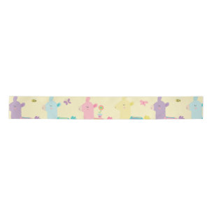 Llamas Pink, Yellow Purple Cute Adorable  Satin Ribbon