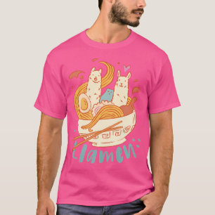 Llamas Ramen Anime Noodles Kawaii Japanese Japan S T-Shirt