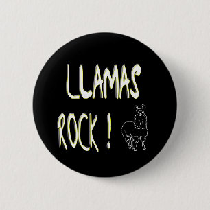 Llamas Rock! Button
