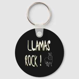 Llamas Rock! Keychain