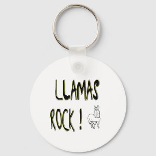 Llamas Rock! Keychain