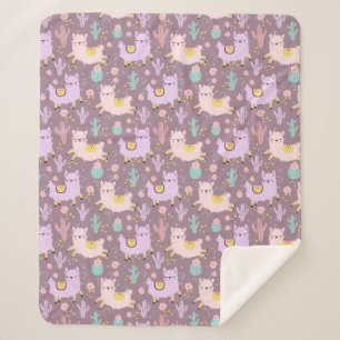 Llamas Sherpa Blanket