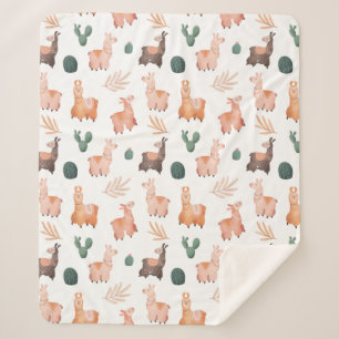 Llamas Sherpa Blanket