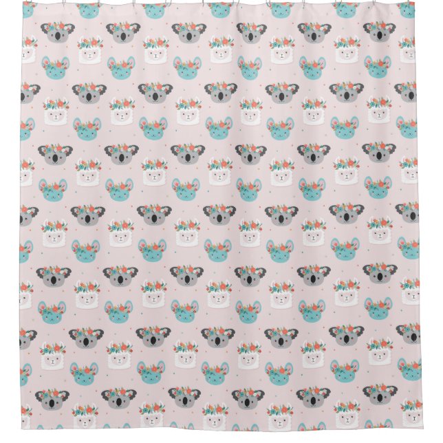 Llamas Shower Curtain (Front)
