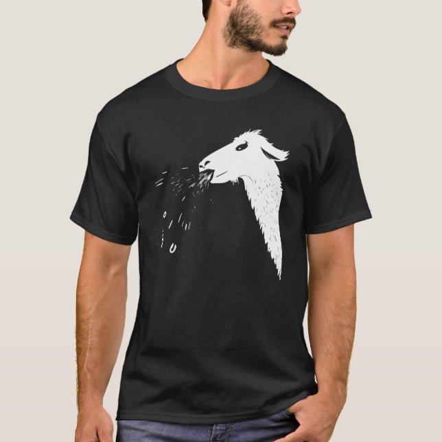 Llamas Spit Cheeky Spitting Llama T-Shirt (Front)