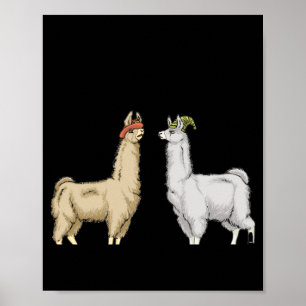Llamas With Hats Carl  Poster