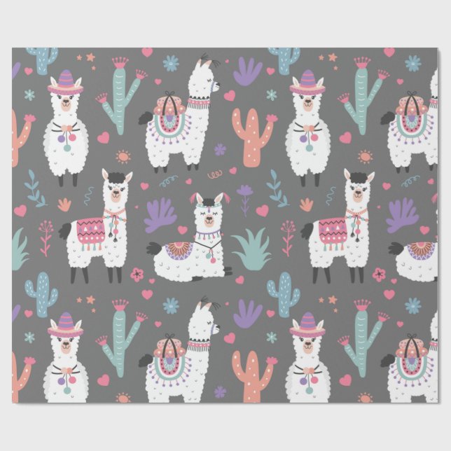 Llamas Wrapping Paper (Flat)