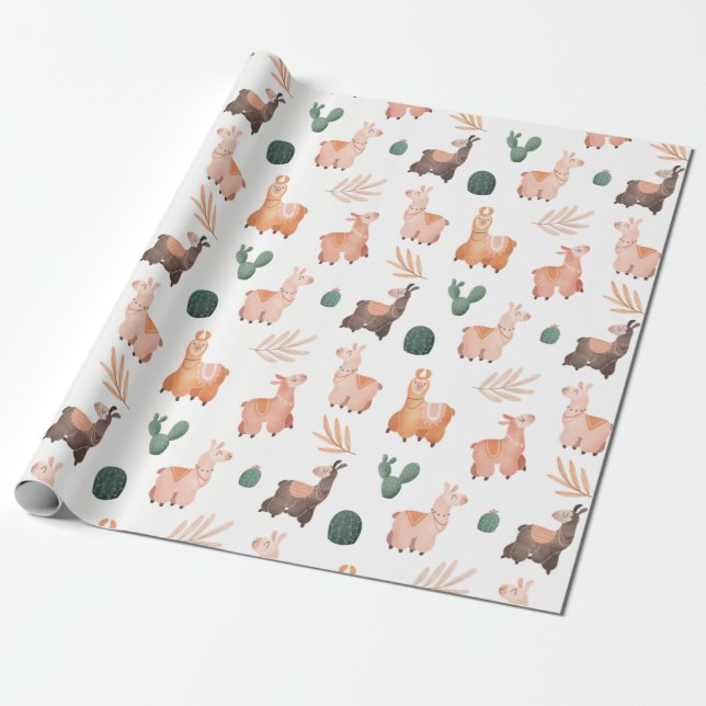 Llamas Wrapping Paper (Unrolled)