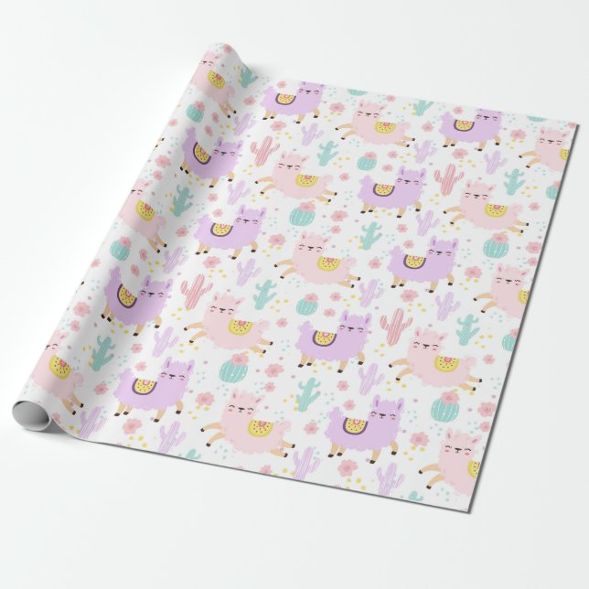 Llamas Wrapping Paper (Unrolled)