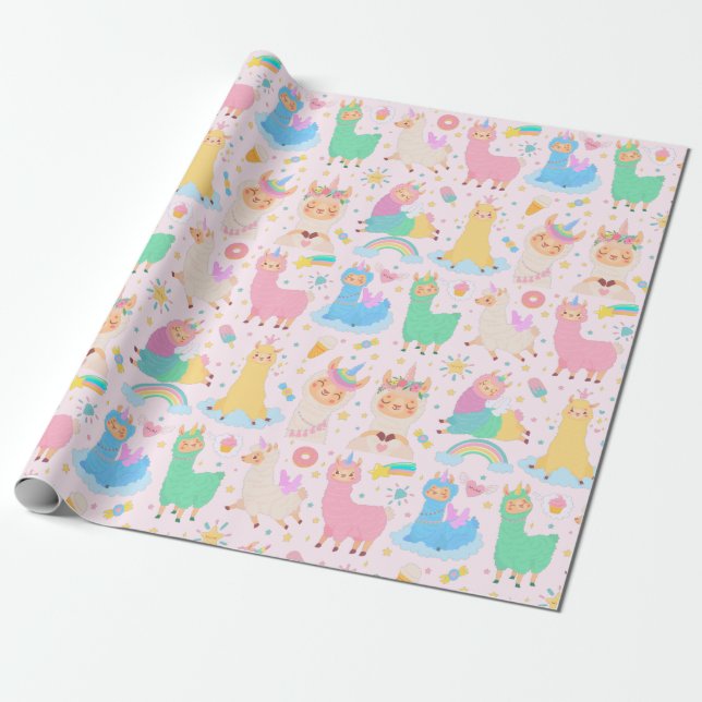 Llamas Wrapping Paper (Unrolled)