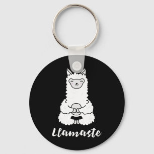 Llamaste - Cute Yoga Lovers Gift, Adorable Llama F Key Ring