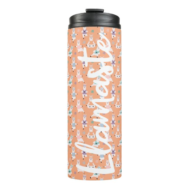 Llamaste | Fun & Cute Yoga Llamas Meditating Therm Thermal Tumbler (Front)