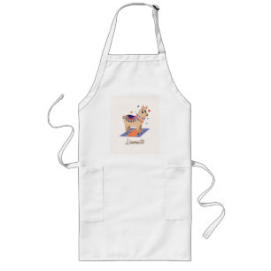 Llamaste Funny Little Alpaca Doing Yoga Long Apron