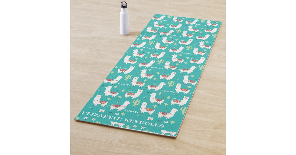 Llamaste Funny Llama Personalised Yoga Mat Zazzle Co Uk