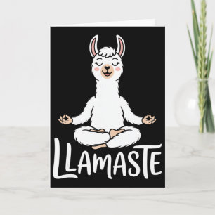 Llamaste Funny Llama Yoga Meditation Namaste Pun Card