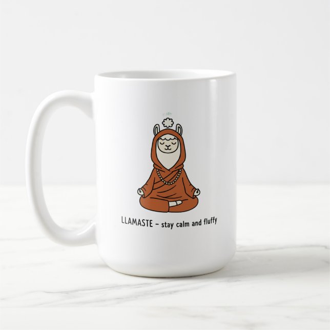 "Llamaste - stay calm and fluffy" Coffee Mug (Left)