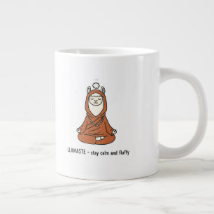 "Llamaste - stay calm and fluffy" Large Coffee Mug
