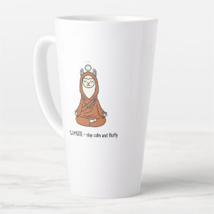 "Llamaste - stay calm and fluffy" Latte Mug