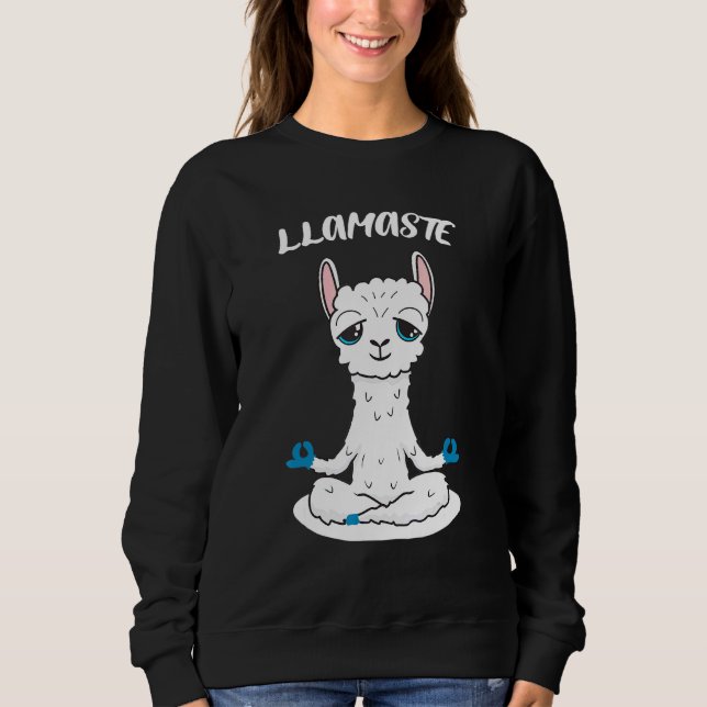 Llamaste Yoga Llama Sweatshirt (Front)