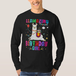 Llamazing Birthday Girl Llama Alpaca Theme Family T-Shirt