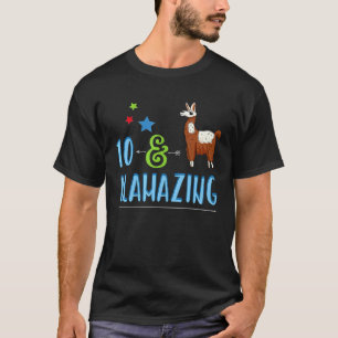 Llamazing Llama 10th Birthday T-Shirt