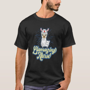 Llamazing Nurse Cute Animal For Men Women Llama 1 T-Shirt