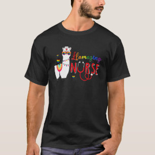 Llamazing Nurse Cute Llama Sunglasses Amazing Lgbt T-Shirt