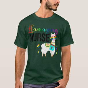 Llamazing Nurse Cute Llama Sunglasses Amazing LGBT T-Shirt