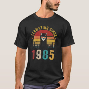 Llamazing Since 1985 Llama Wearing Sunglasses Funn T-Shirt