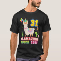 Llamazing Since 1991 Amazing Llama 31St Birthday 3