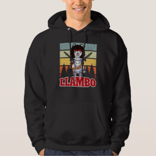 Llambo Military Llama Commando  Hilarious Present  Hoodie