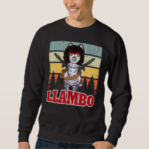 Llambo Military Llama Commando Hilarious Present Sweatshirt