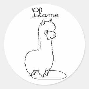 Llame Sticker - no colour