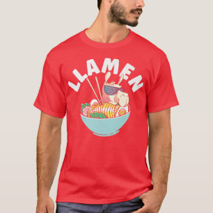 Llamen Japanese Anime Lama Cup Of Noodle Ramen 816 T-Shirt