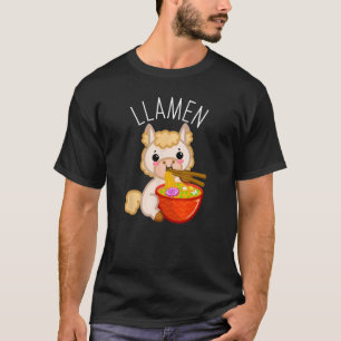 Llamen Llama Ramen Noodles Cute Japanese Gift T-Shirt