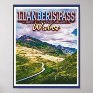 LLANBERIS PASS - SNOWDONIA - NORTH WALES POSTER