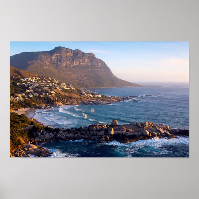 Llandudno Beach Serenity: Cape Town Coastal Sunset Poster (Front)
