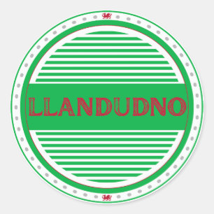 Llandudno City Pride Emblem – Welsh Identity Classic Round Sticker