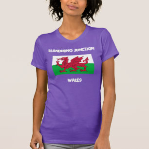 Llandudno Junction, Wales with Welsh flag T-Shirt