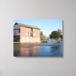 Llangollen Canal Ellesmere England Canvas Print