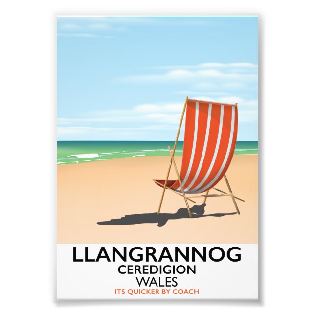 Llangrannog, Ceredigion Wales beach poster (Front)