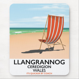 Llangrannog, Ceredigion Wales beach poster Mouse Mat
