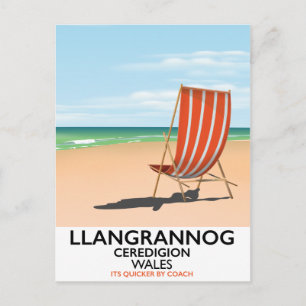 Llangrannog, Ceredigion Wales beach poster Postcard