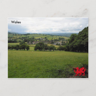 Llanigon village, Powys, Wales Postcard