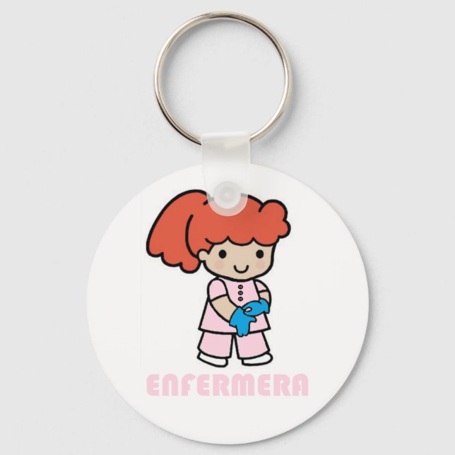 Llavero de enfermera con guantes key ring (Front)