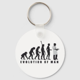 Llavero de evolucion del hombre a doctor key ring