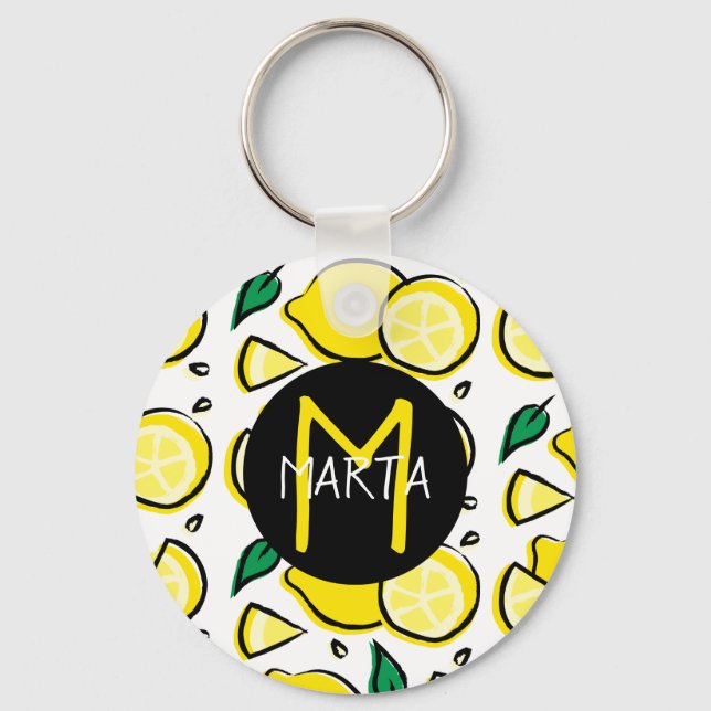 Llavero Limones - Tutti Frutti - ¡Con tu nombre! Key Ring (Front)