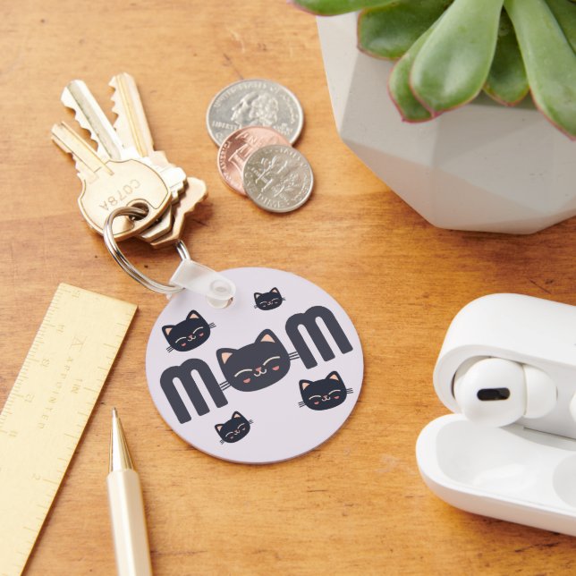Llavero tipo chapa Cat Mom Key Ring (Desk)