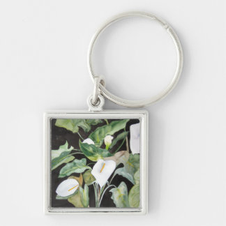 Llavero tipo chapa con acuarela alcatraces key ring